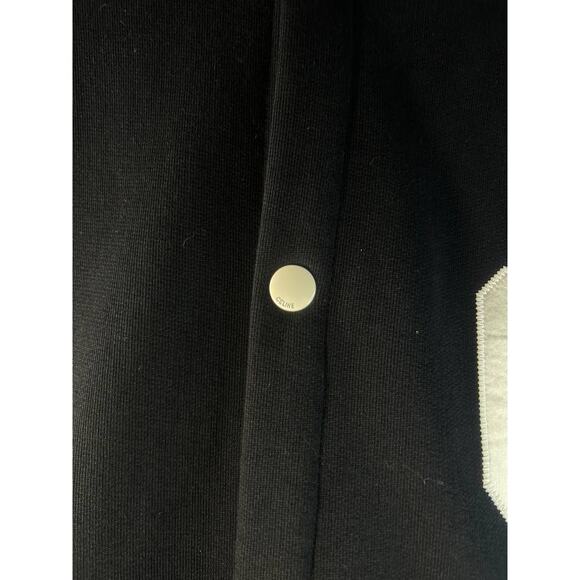 Celine Black & White Teddy Varsity Jacket (Minor Discolor) - Picture 8 of 16